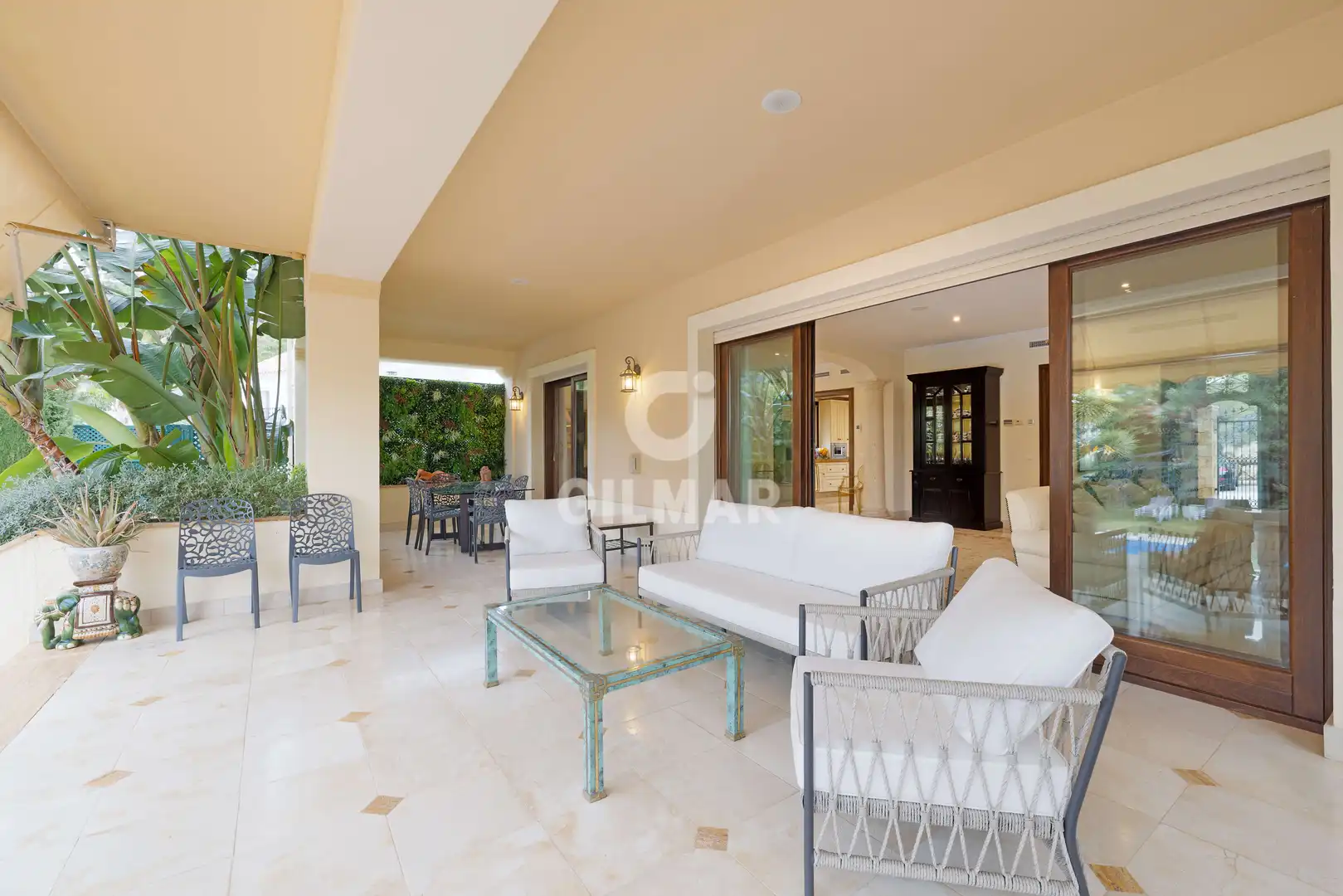 Terraza de Casa o chalet en venta en Benahavís con Calefacción, Jardín privado y Piscina