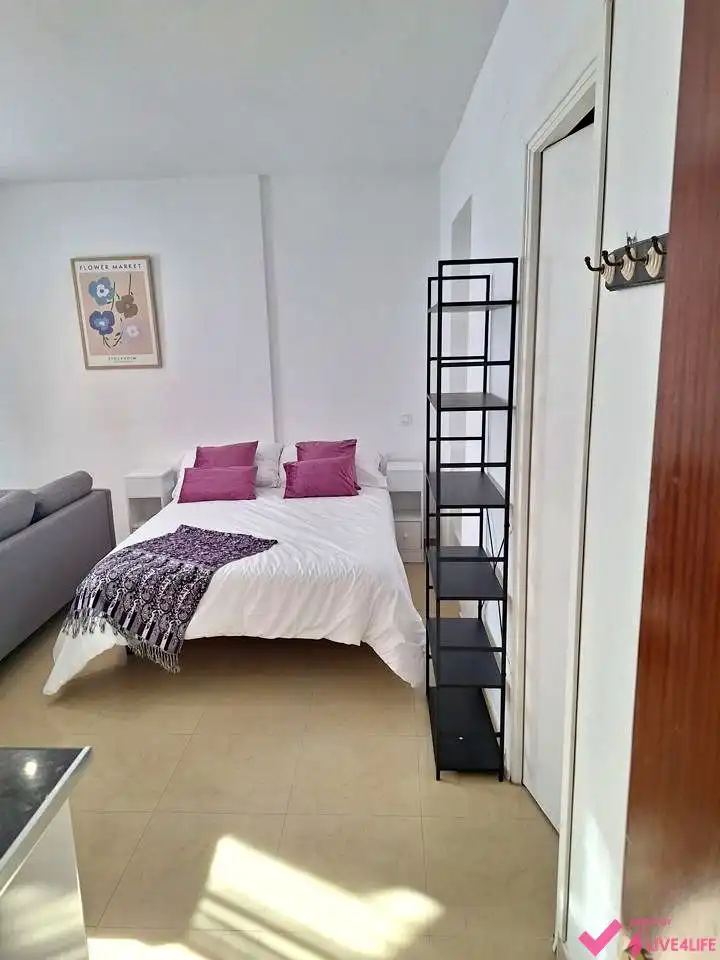 Dormitori de Estudi de lloguer en Sevilla amb Aire condicionat i Moblat
