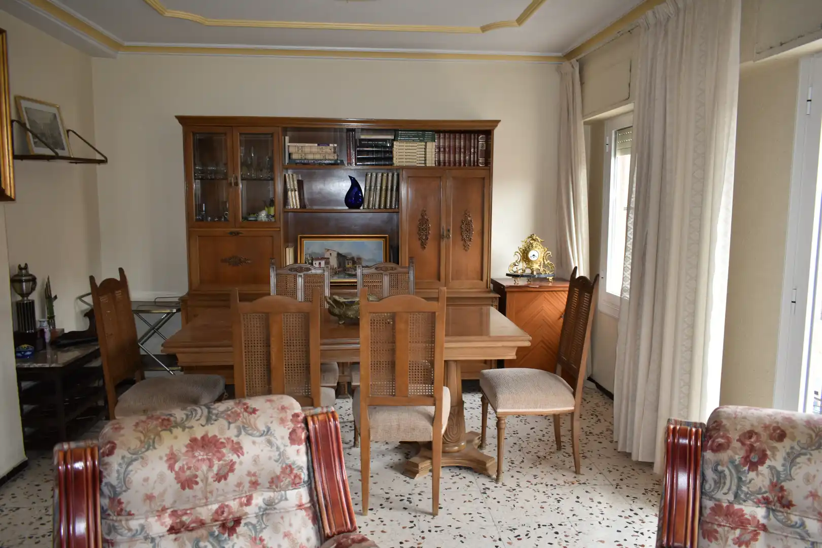 Dining room of Flat for sale in Elche / Elx  with Furnished and Balcony