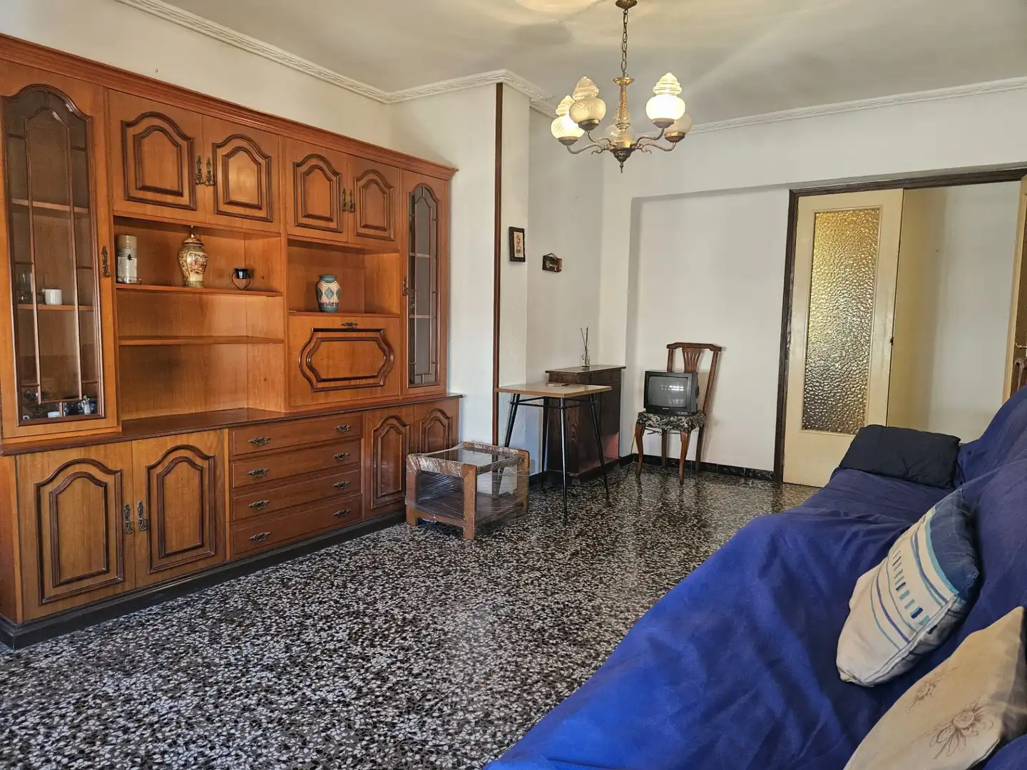 Sala de estar de Piso en venta en Castellón de la Plana / Castelló de la Plana con Trastero, Amueblado y Horno