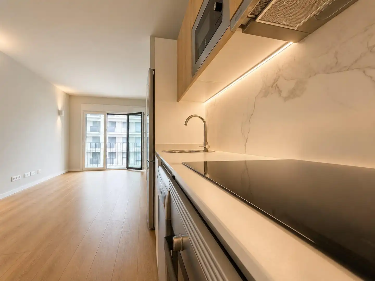 Küche von Wohnung zur Miete in Terrassa mit Heizung, Parkett und Terrasse