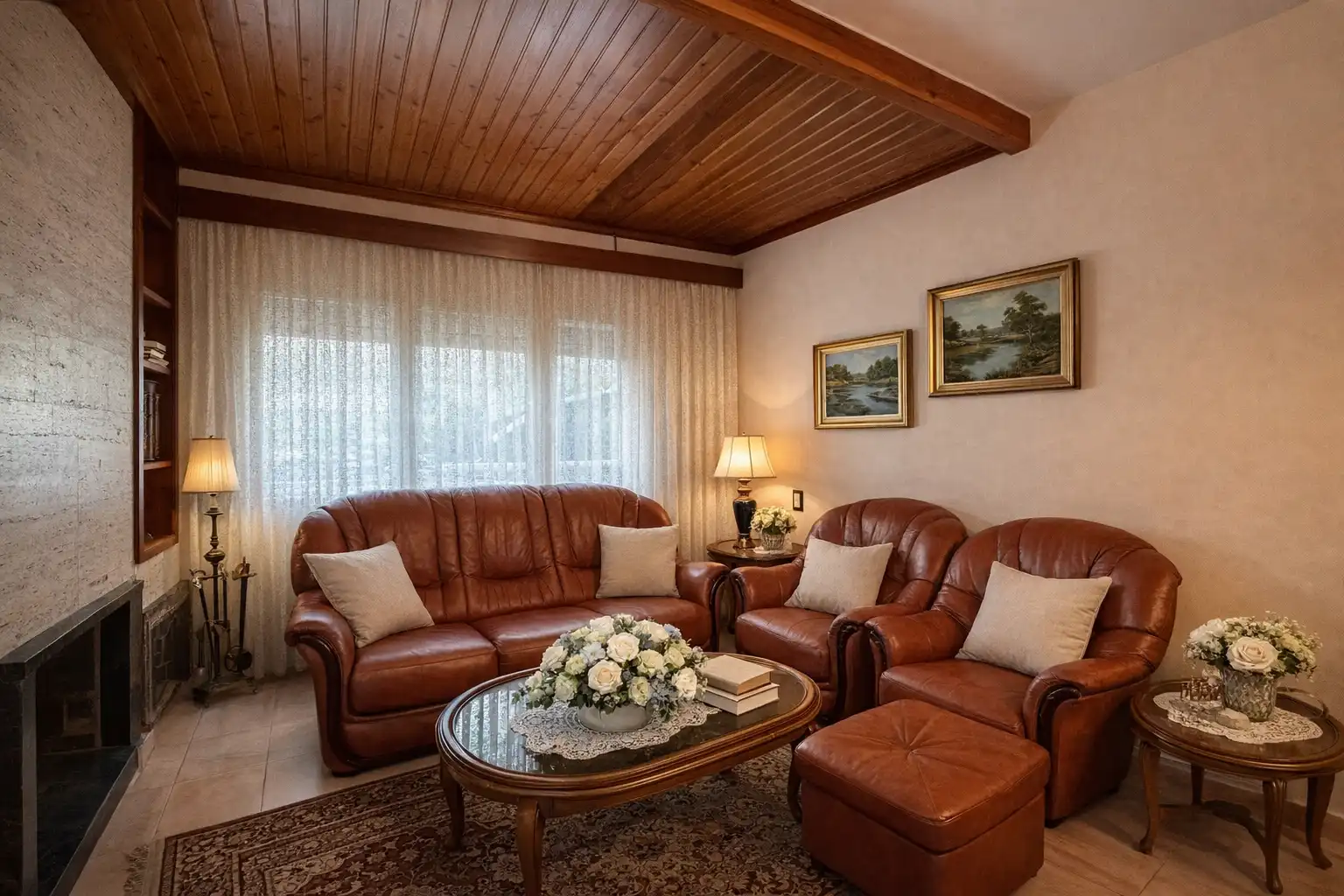 Sala d'estar de Casa o xalet en venda en Riudarenes amb Calefacció, Jardí privat i Balcó