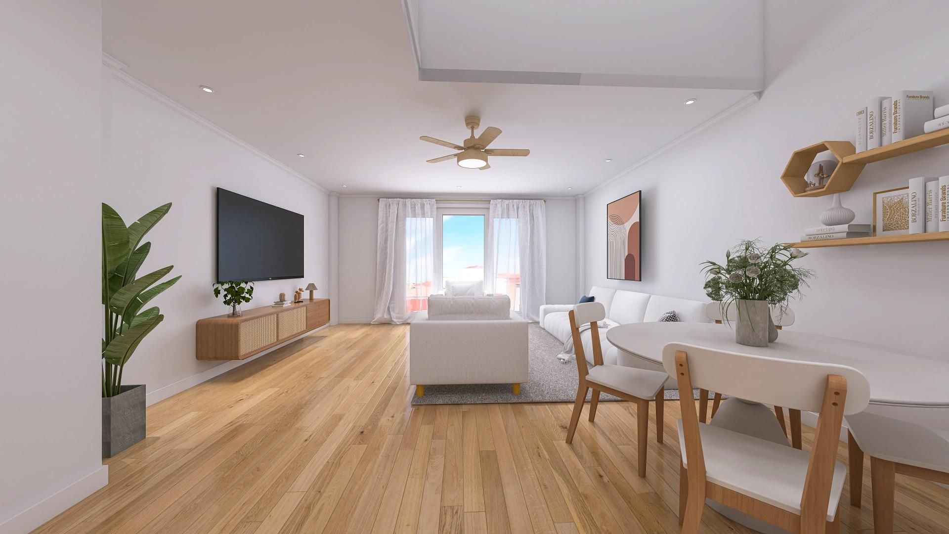 Living room of Attic for sale in  Madrid Capital  with Air Conditioner, Heating and Parquet flooring