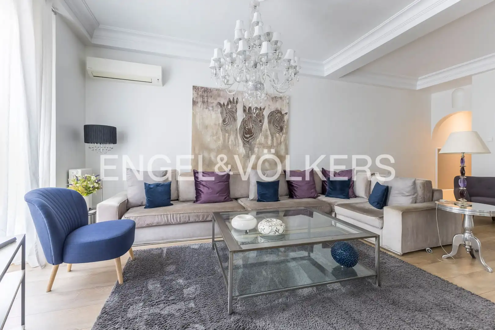 Wohnzimmer von Wohnung zur Miete in Madrid mit Klimaanlage, Heizung und Möbliert