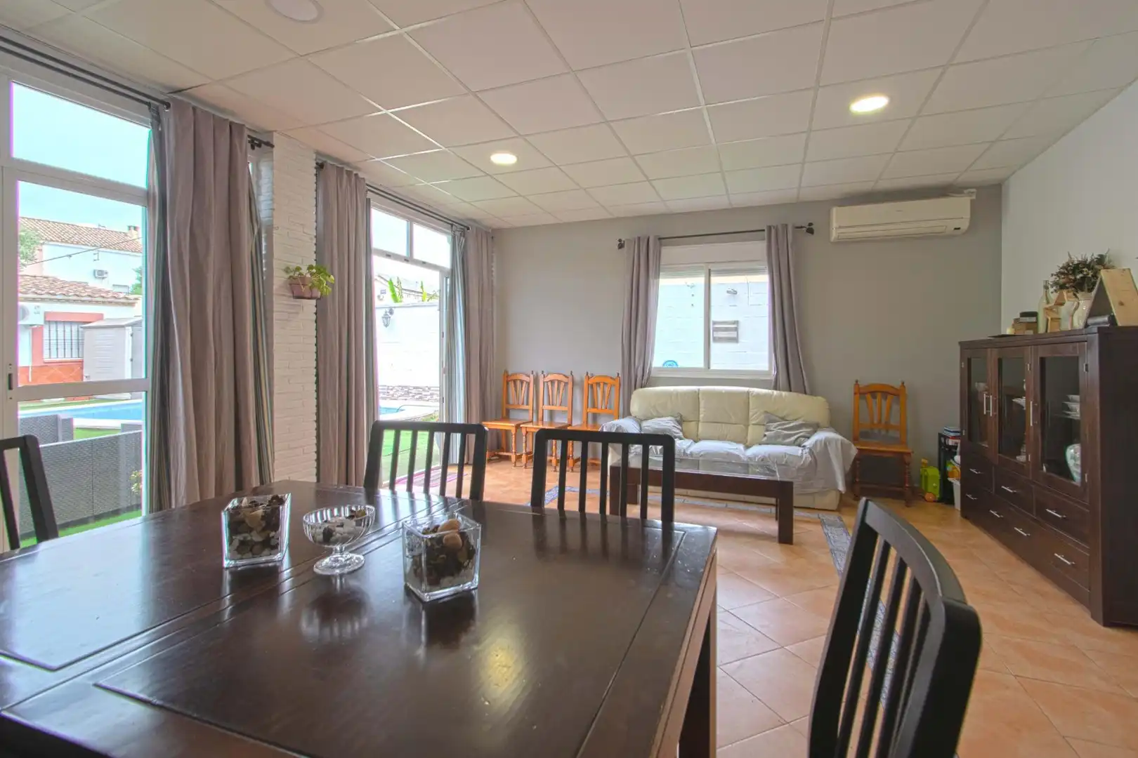 Dining room of Detached homes for sale in Almensilla  with Private garden, Storage room and Swimming Pool