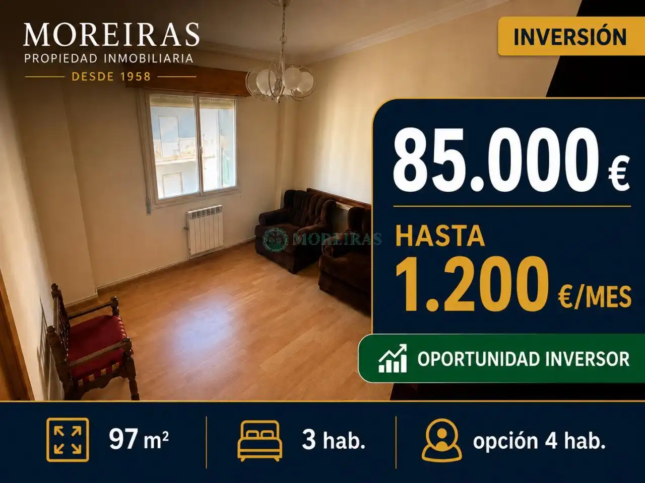Habitación de Piso en venta en Ourense Capital  con Calefacción y Terraza