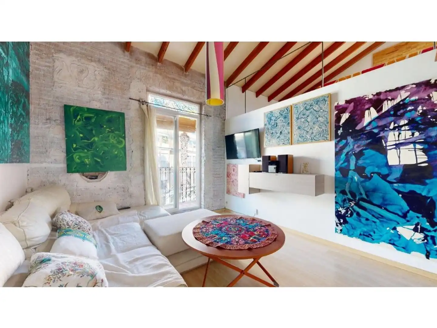 Sala de estar de Piso en venta en Algemesí con Terraza, Amueblado y Balcón
