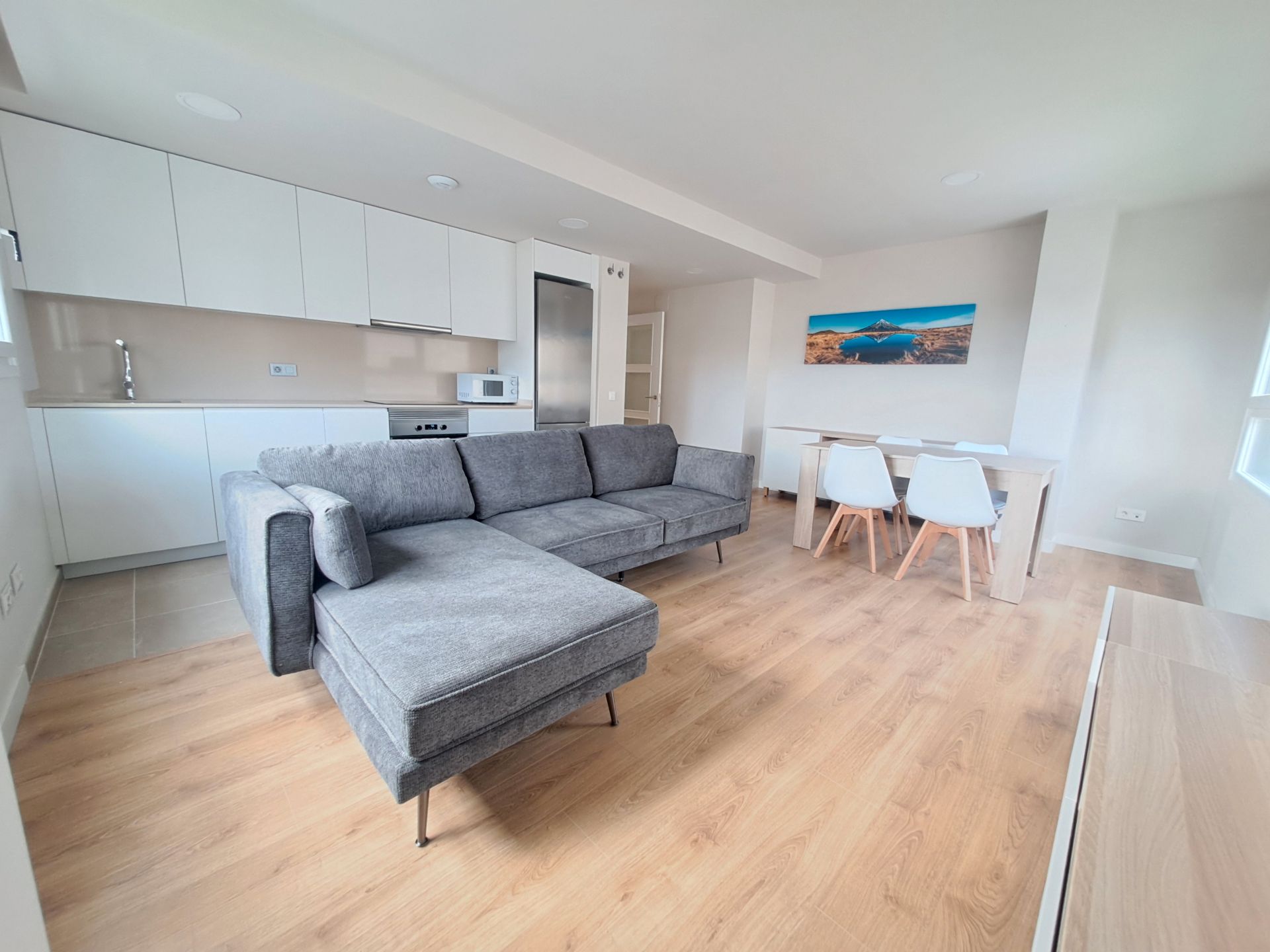 Living room of Flat to rent in Las Palmas de Gran Canaria  with Parquet flooring, Furnished and Oven