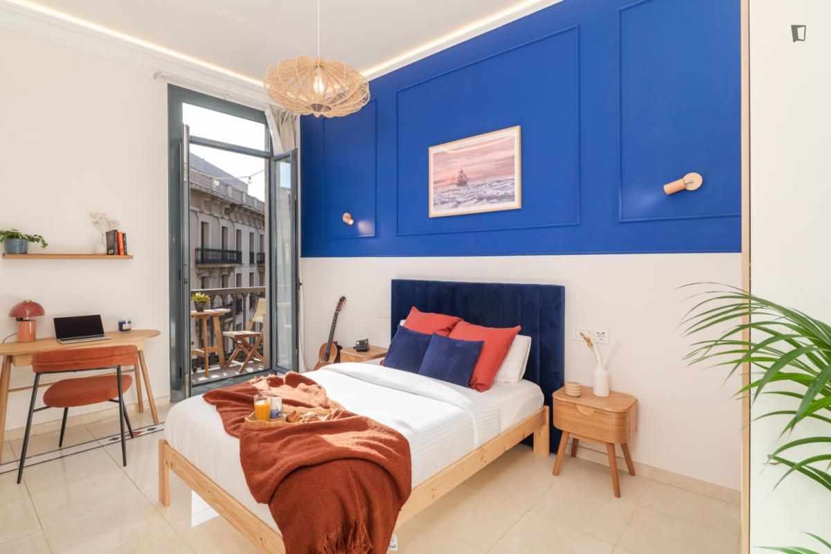 Dormitori de Apartament per a compartir en  Barcelona Capital amb Aire condicionat, Calefacció i Moblat