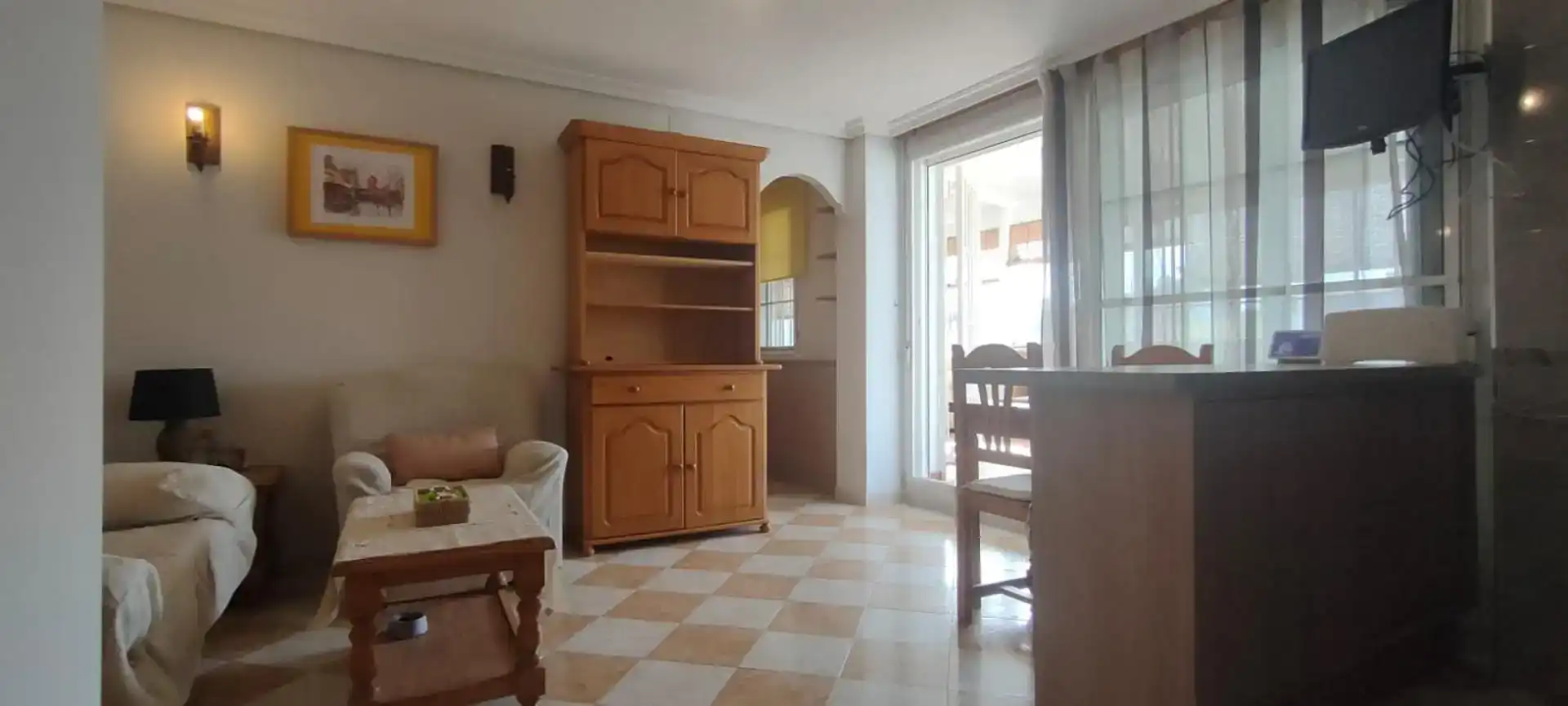 Sala de estar de Piso en venta en Benicarló con Aire acondicionado, Trastero y Amueblado
