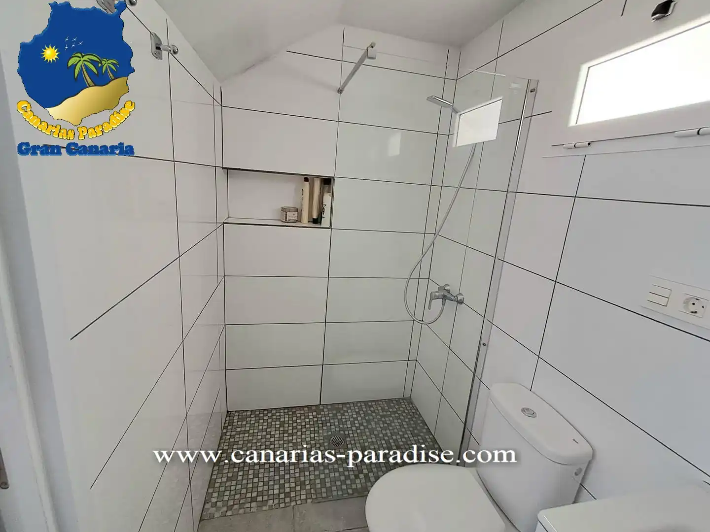 Badezimmer von Maisonette zum Verkauf in Mogán mit Klimaanlage, Terrasse und Möbliert