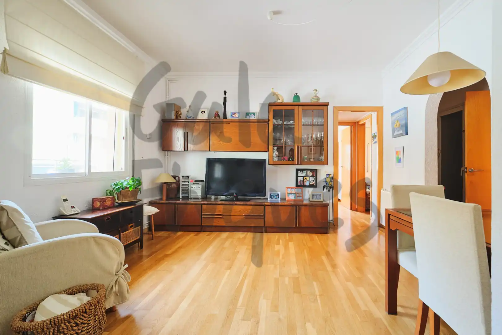 Sala de estar de Piso en venta en Barcelona con Aire acondicionado, Calefacción y Parquet
