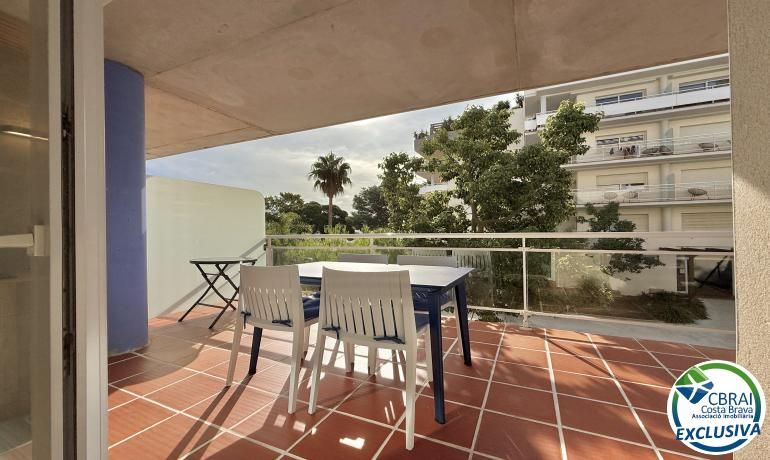 Terraza de Apartamento en venta en Roses con Calefacción, Jardín privado y Amueblado