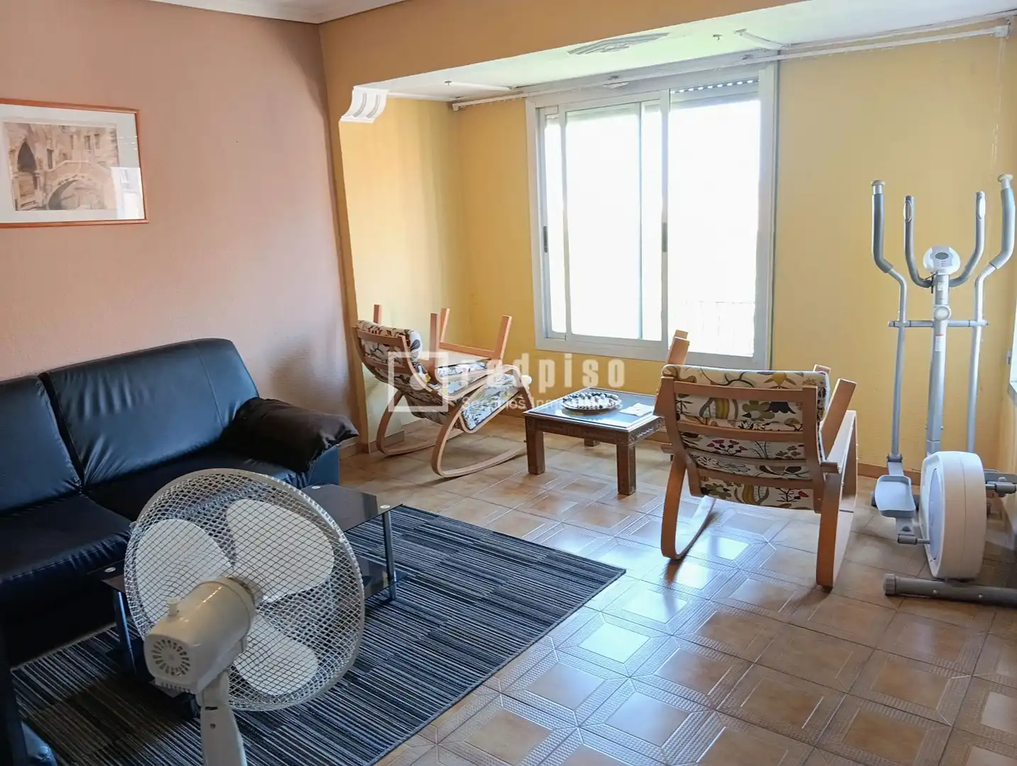 Sala d'estar de Pis de lloguer en Castellón de la Plana / Castelló de la Plana amb Aire condicionat i Terrassa