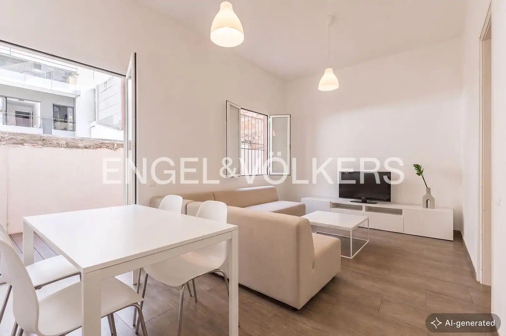 Living room of Ground floor for sale in Barcelona  with Heating, Parquet flooring and Terrace