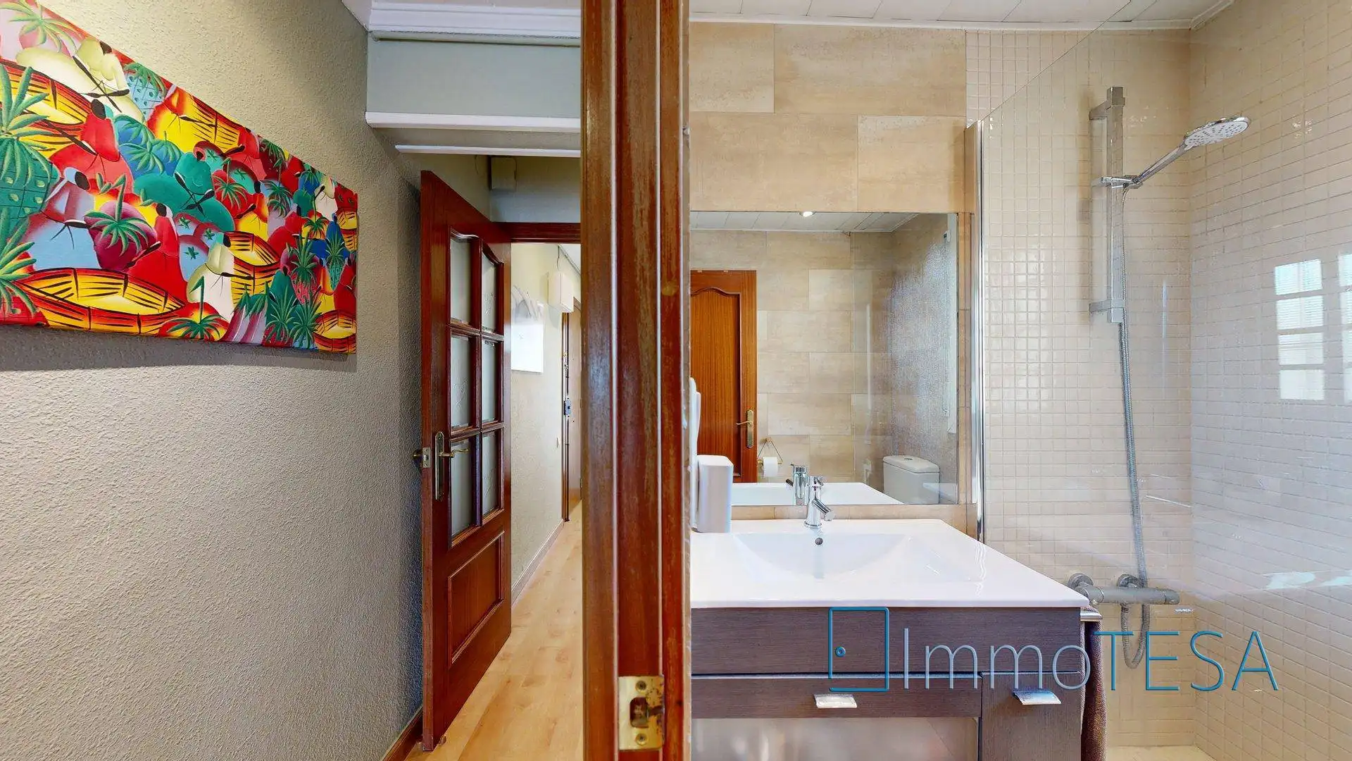 Bathroom of Flat for sale in Sabadell  with Air Conditioner, Heating and Parquet flooring