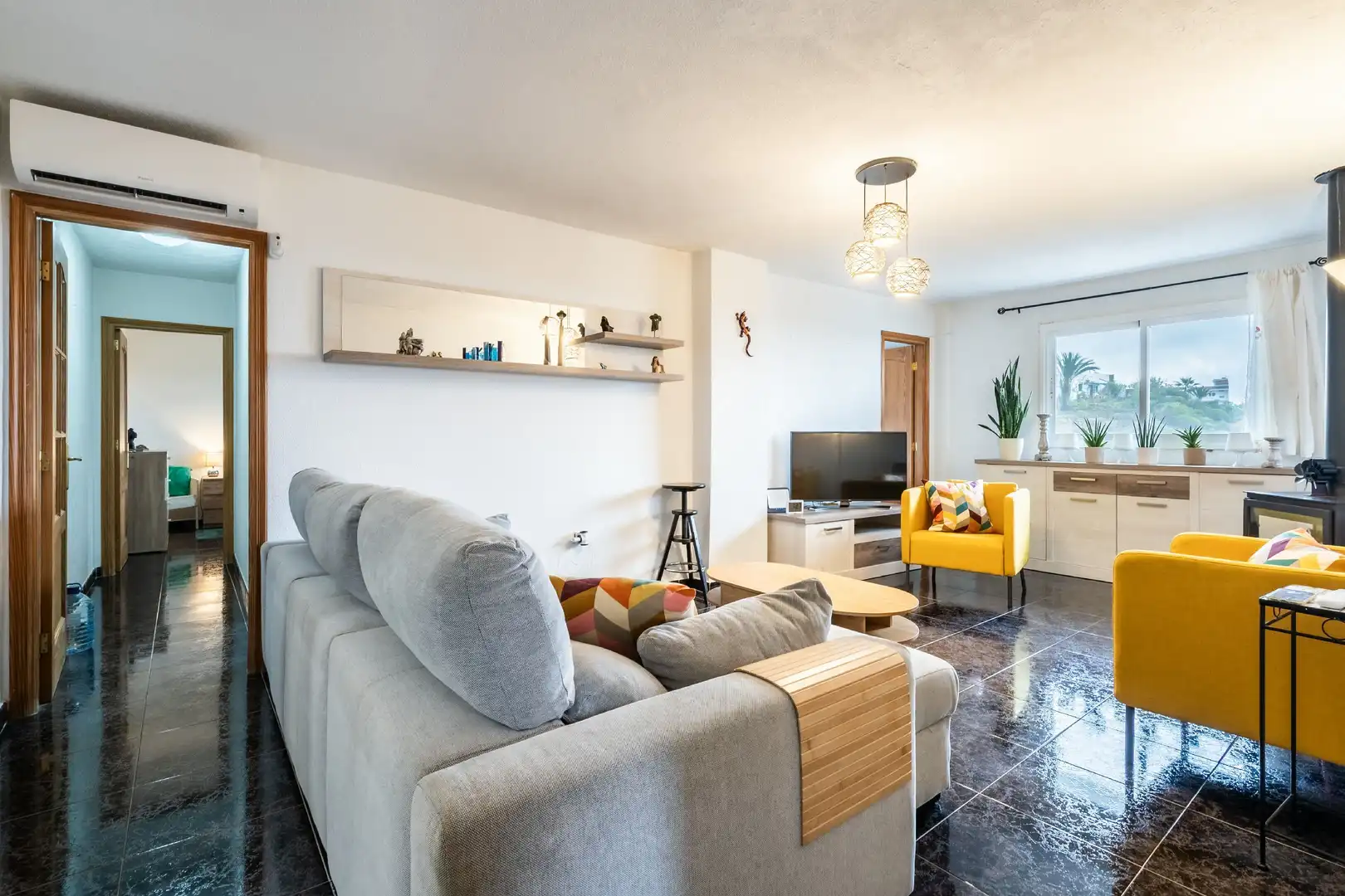 Sala de estar de Finca rústica en venta en Granadilla de Abona con Aire acondicionado, Jardín privado y Terraza