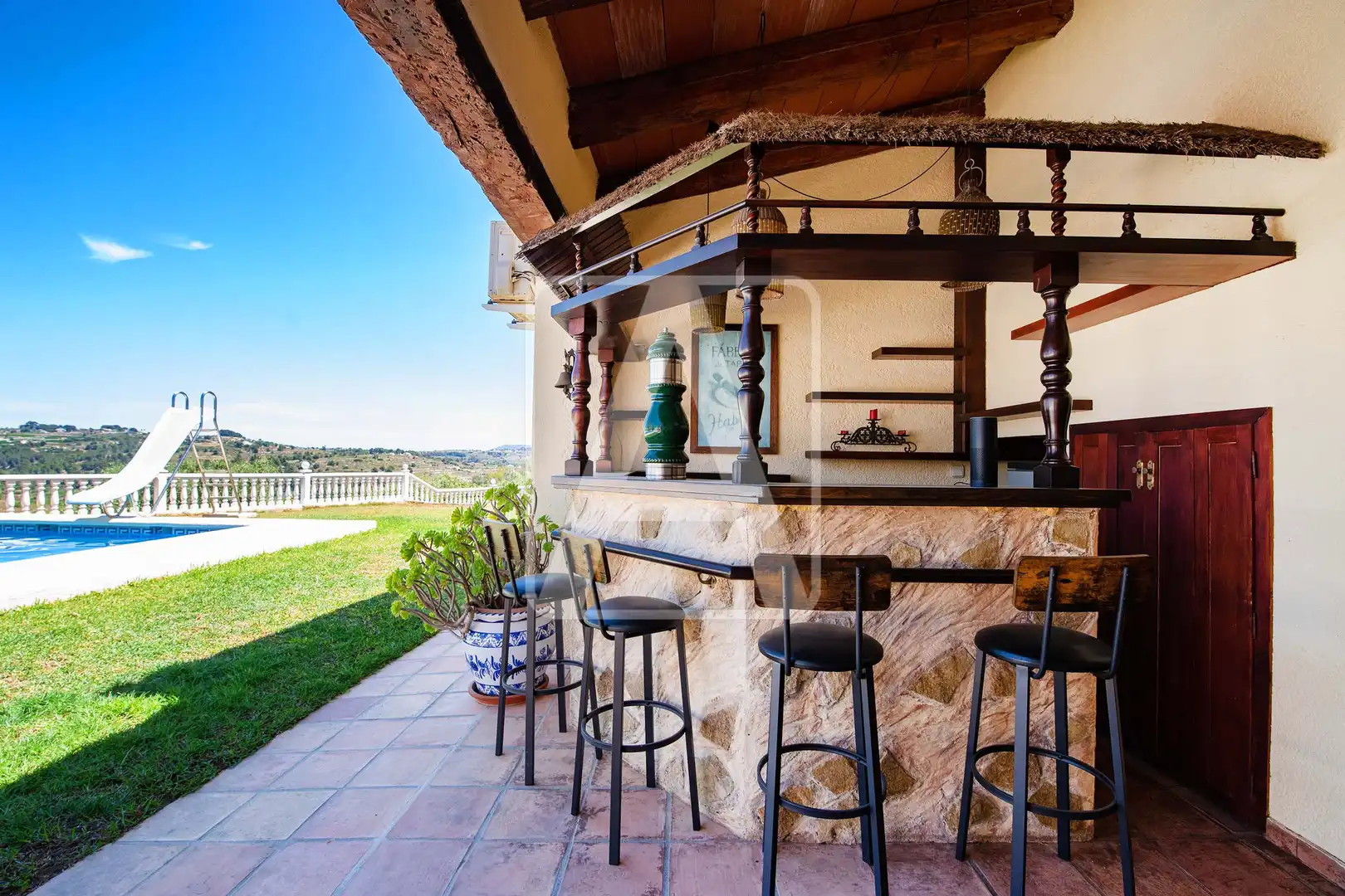 Terraza de Finca rústica en venta en Benissa con Aire acondicionado, Calefacción y Jardín privado