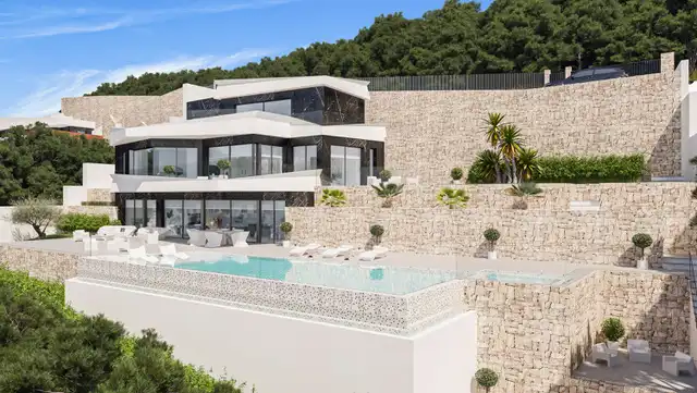Exterior view of Houses for sale in Benissa  with Air Conditioner, Private garden and Terrace