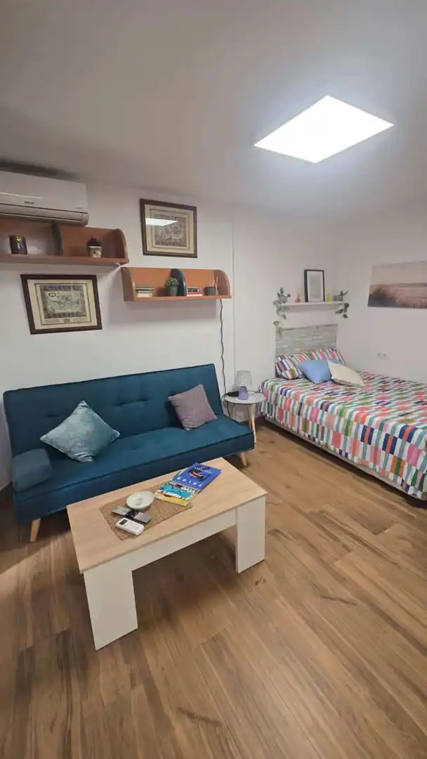 Wohnzimmer von Wohnung zur untervermieten in Málaga mit Klimaanlage, Terrasse und Möbliert