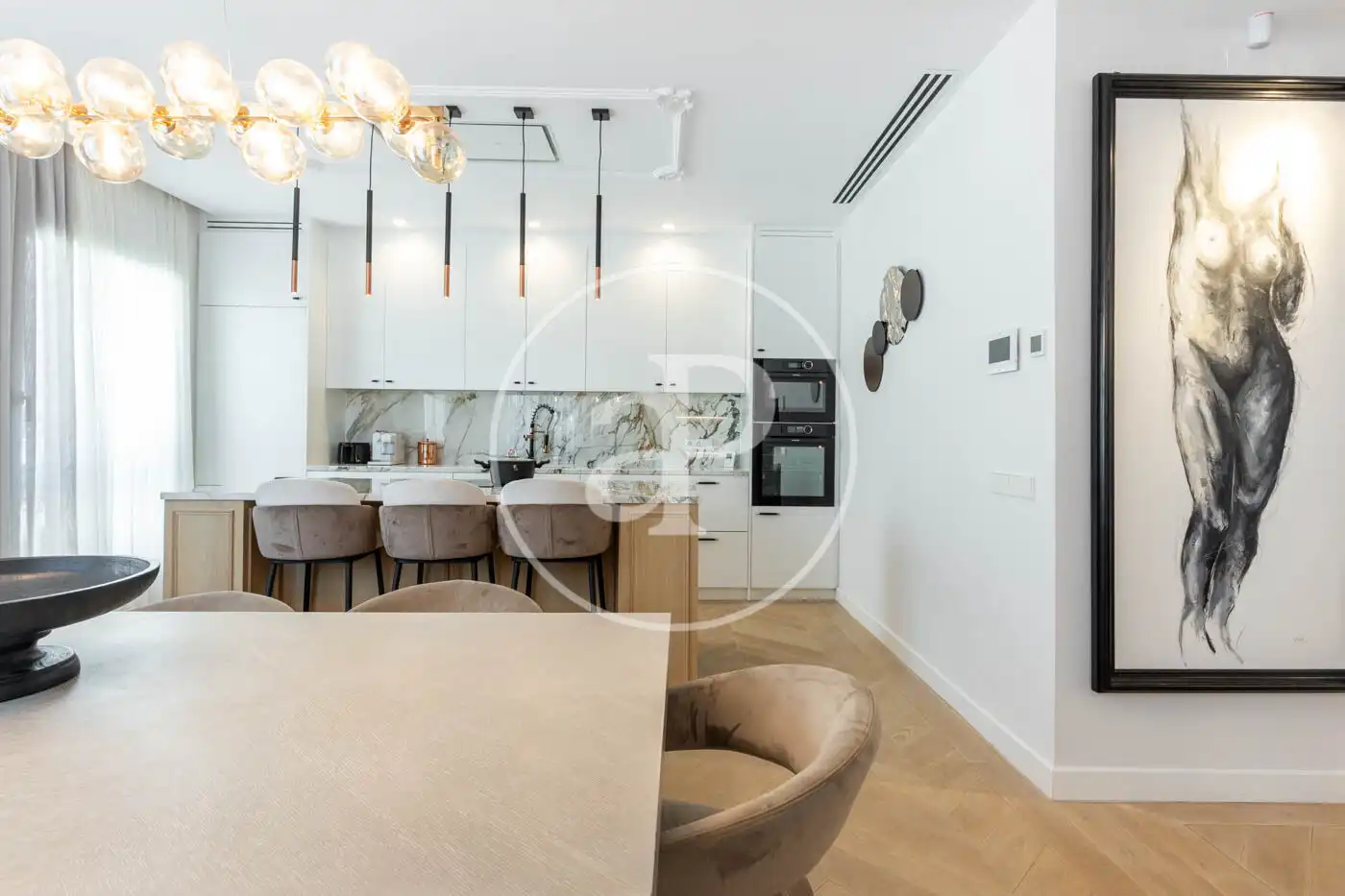 Cocina de Piso de alquiler en Barcelona con Aire acondicionado, Calefacción y Terraza
