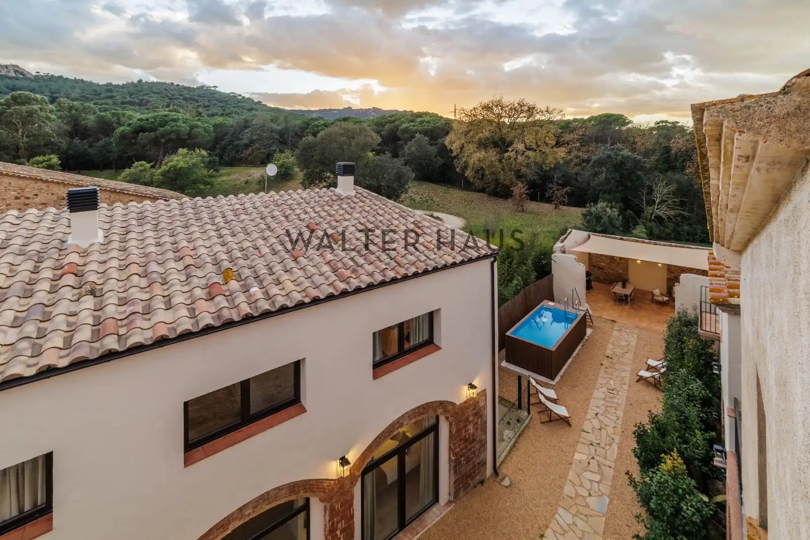 Vista exterior de Finca rústica en venta en Santa Cristina d'Aro con Calefacción, Jardín privado y Parquet