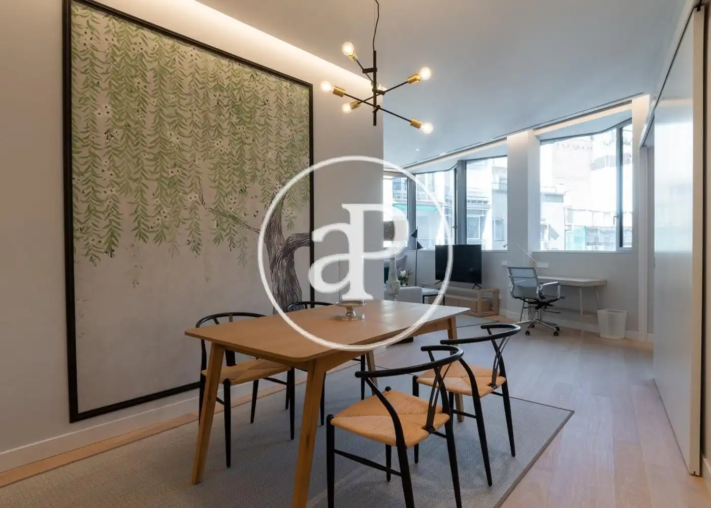 Wohnung zur Miete in Madrid mit Klimaanlage, Heizung und Privatgarten