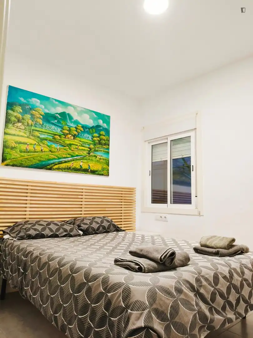 Habitación de Apartamento de alquiler en Barcelona con Aire acondicionado, Amueblado y Horno