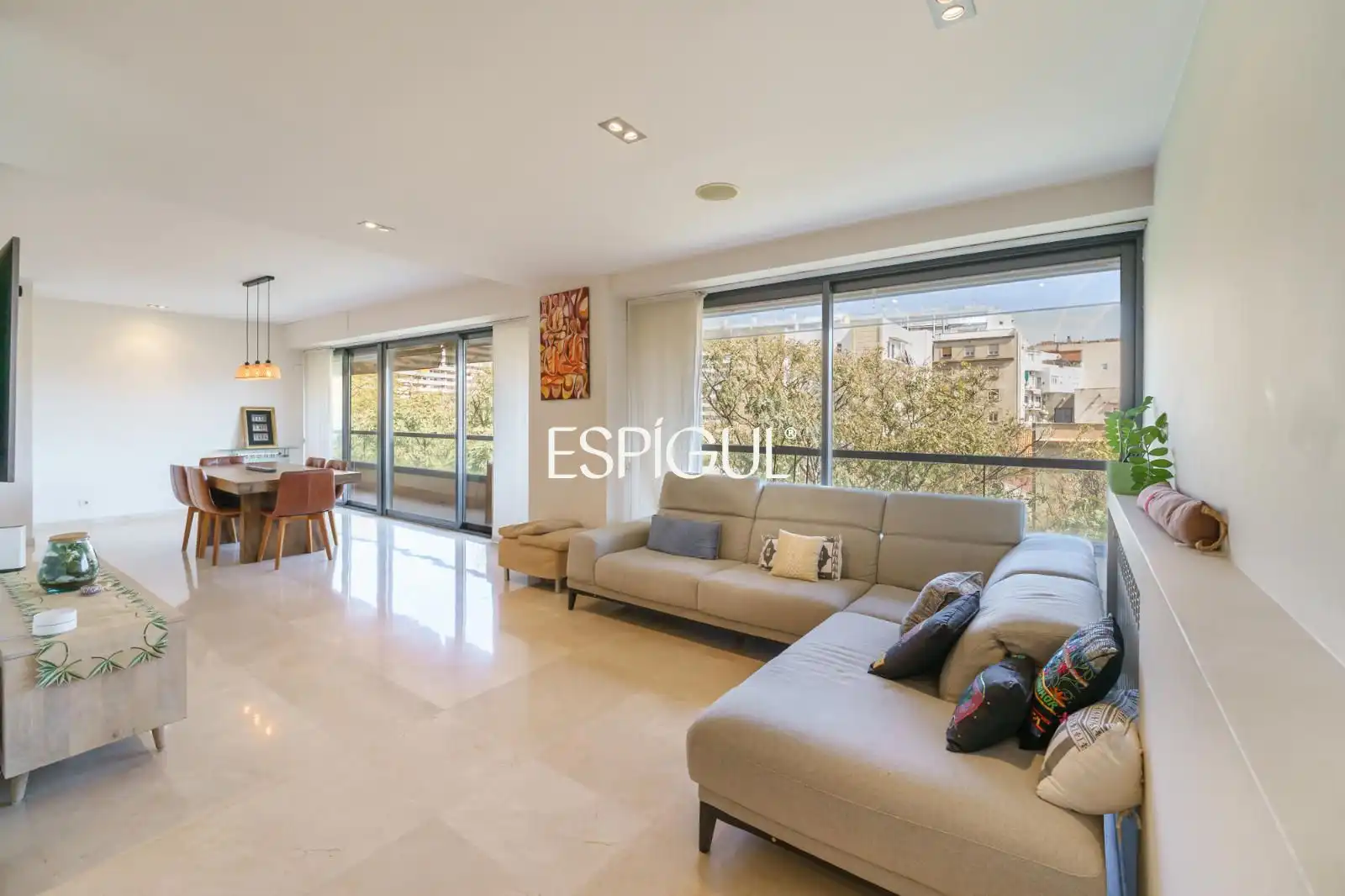Sala de estar de Piso de alquiler en Barcelona con Aire acondicionado, Calefacción y Terraza