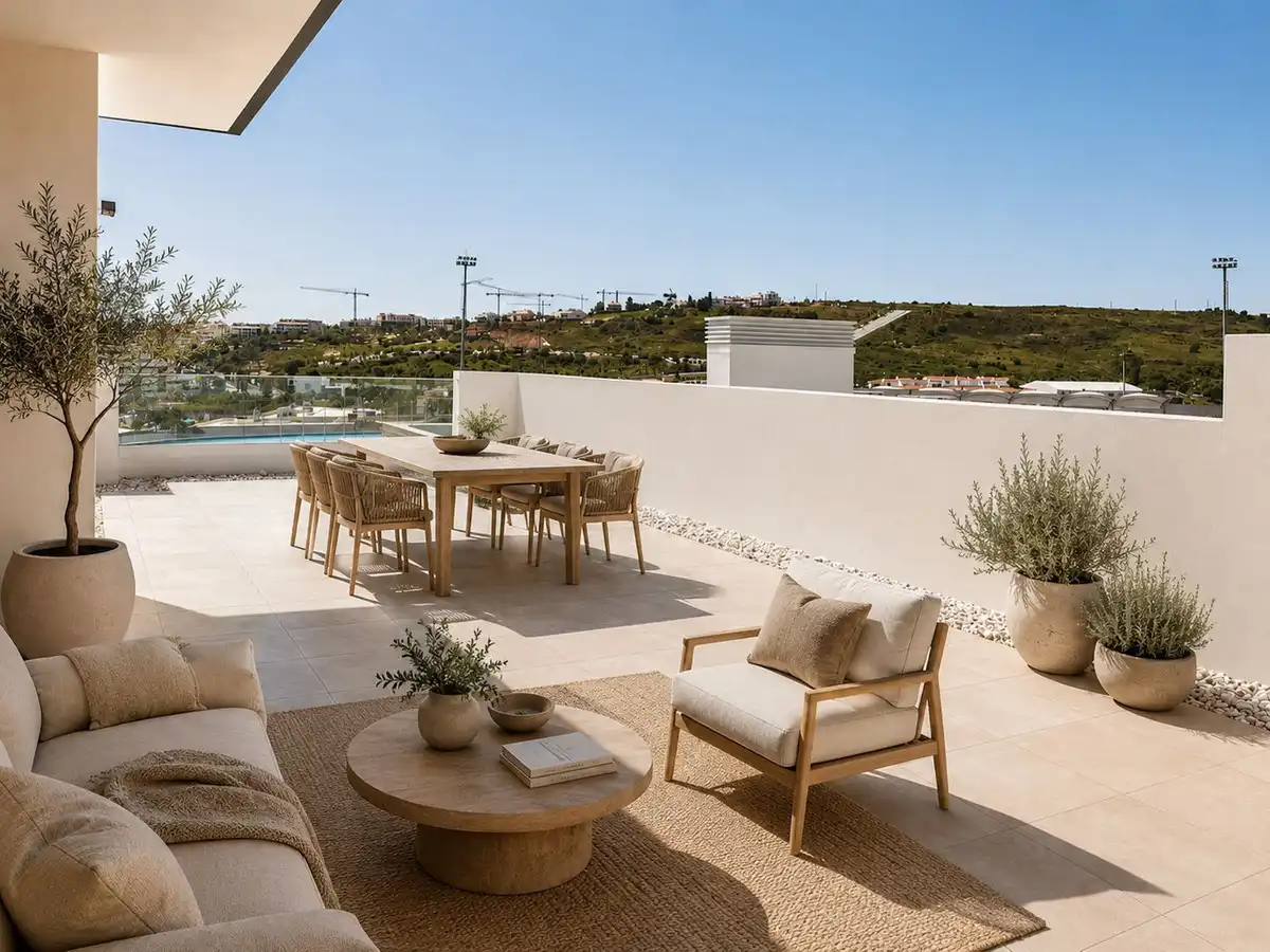 Penthouse with pool for sale in Estepona Pueblo