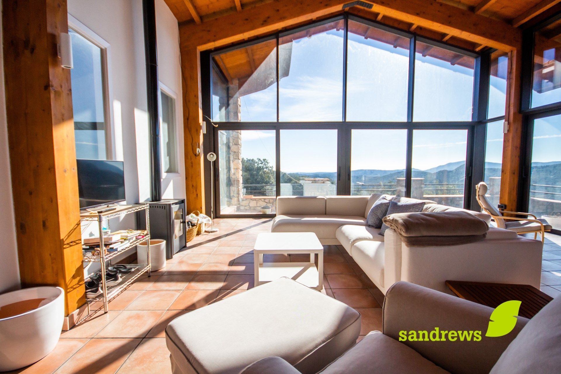 Living room of Country house for sale in Darnius  with Air Conditioner, Heating and Private garden