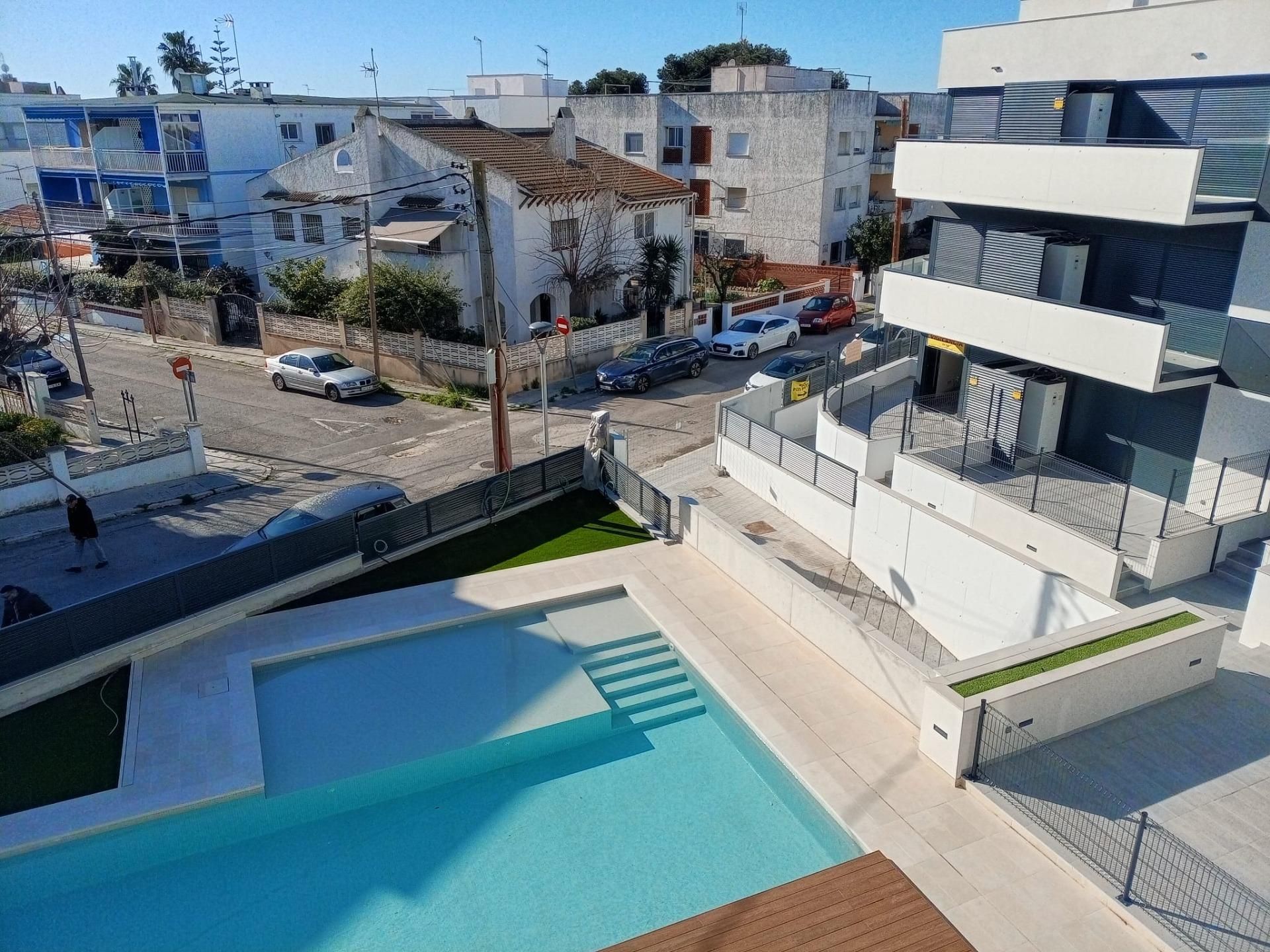 Swimming pool of Flat for sale in Cubelles  with Heating, Private garden and Terrace