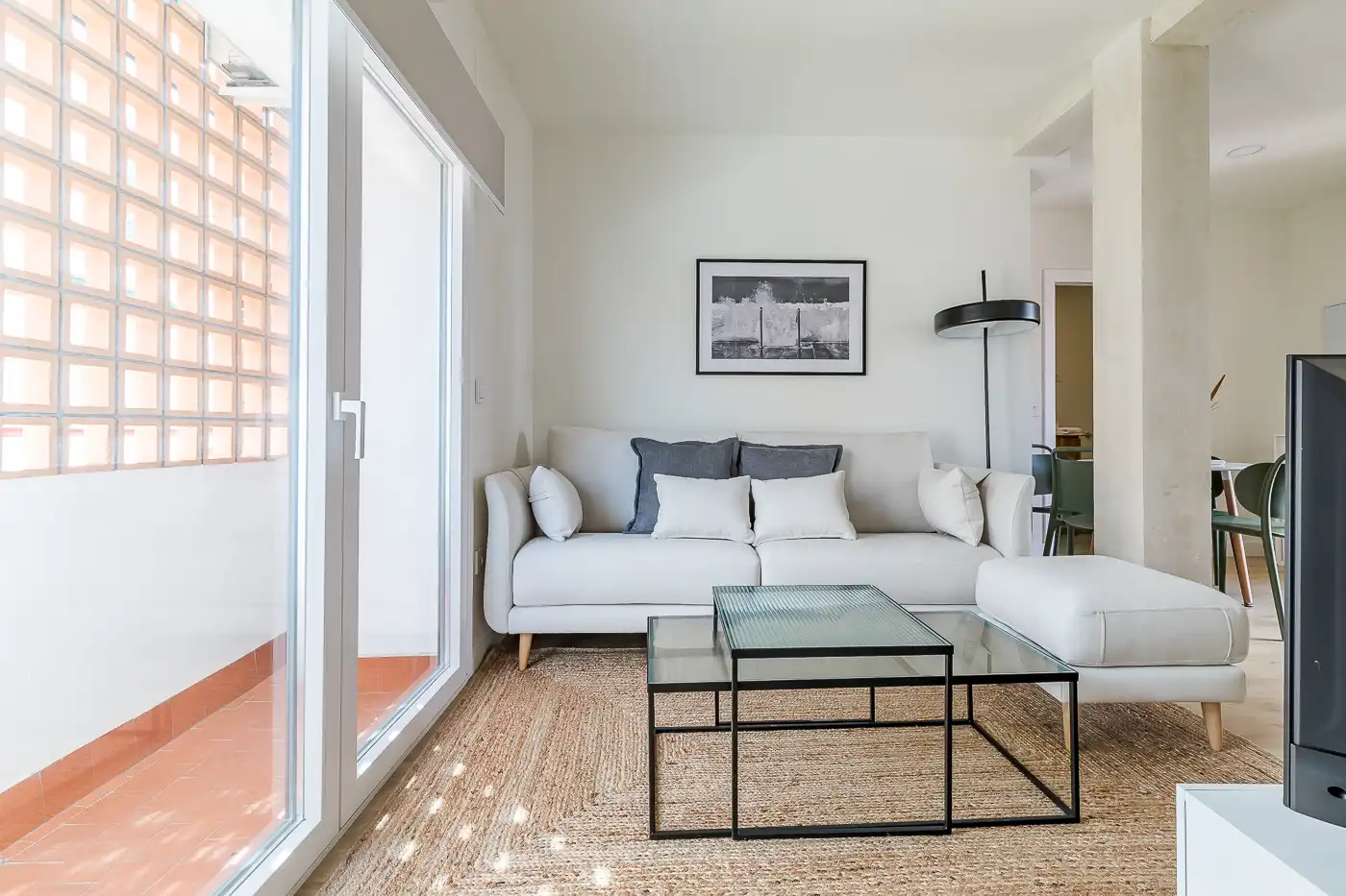 Sala de estar de Piso de alquiler en Madrid con Aire acondicionado, Amueblado y Horno
