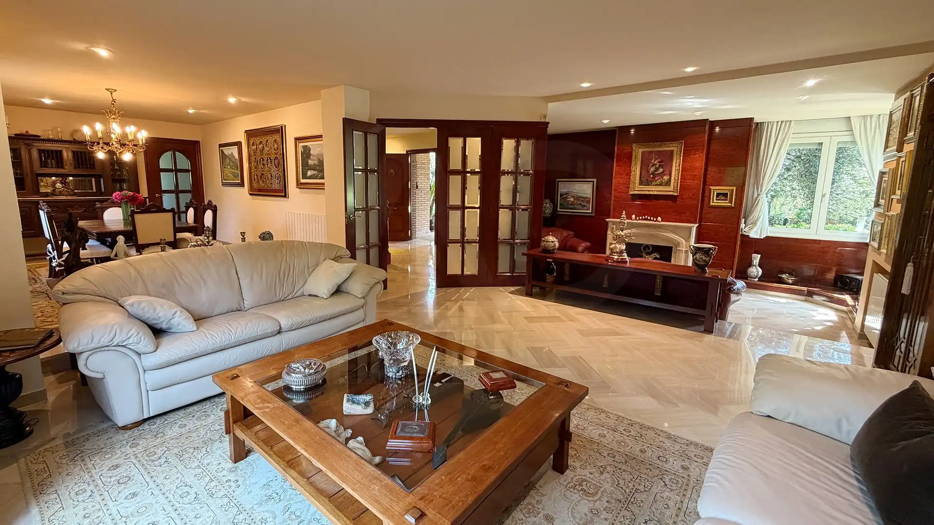 Sala d'estar de Casa o xalet en venda en Sant Cugat del Vallès amb Aire condicionat, Calefacció i Terrassa