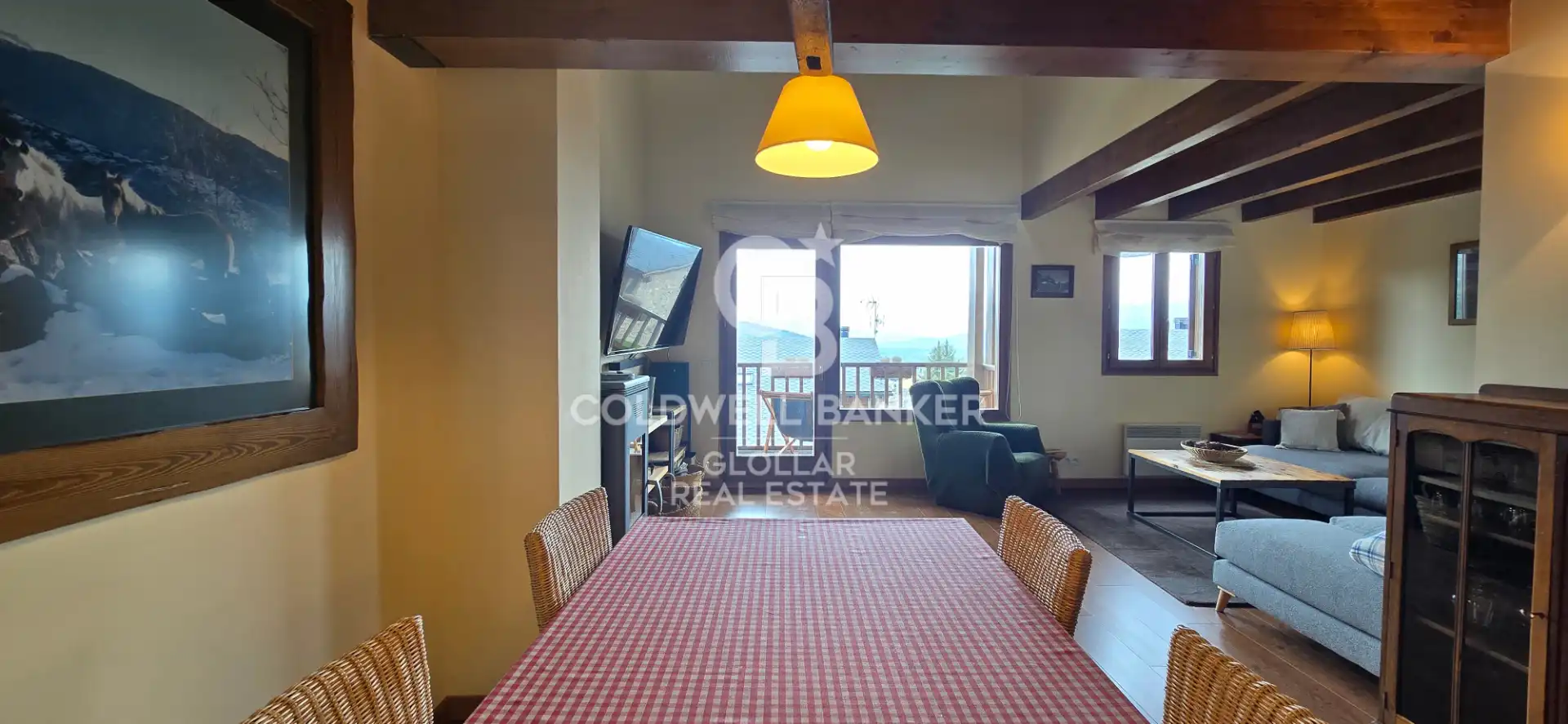 Dining room of Duplexes for rent in Osséja  with Parquet flooring, Terrace and Furnished