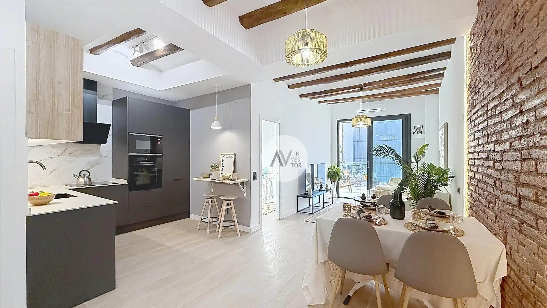 Cocina de Ático en venta en  Barcelona Capital con Aire acondicionado, Parquet y Terraza