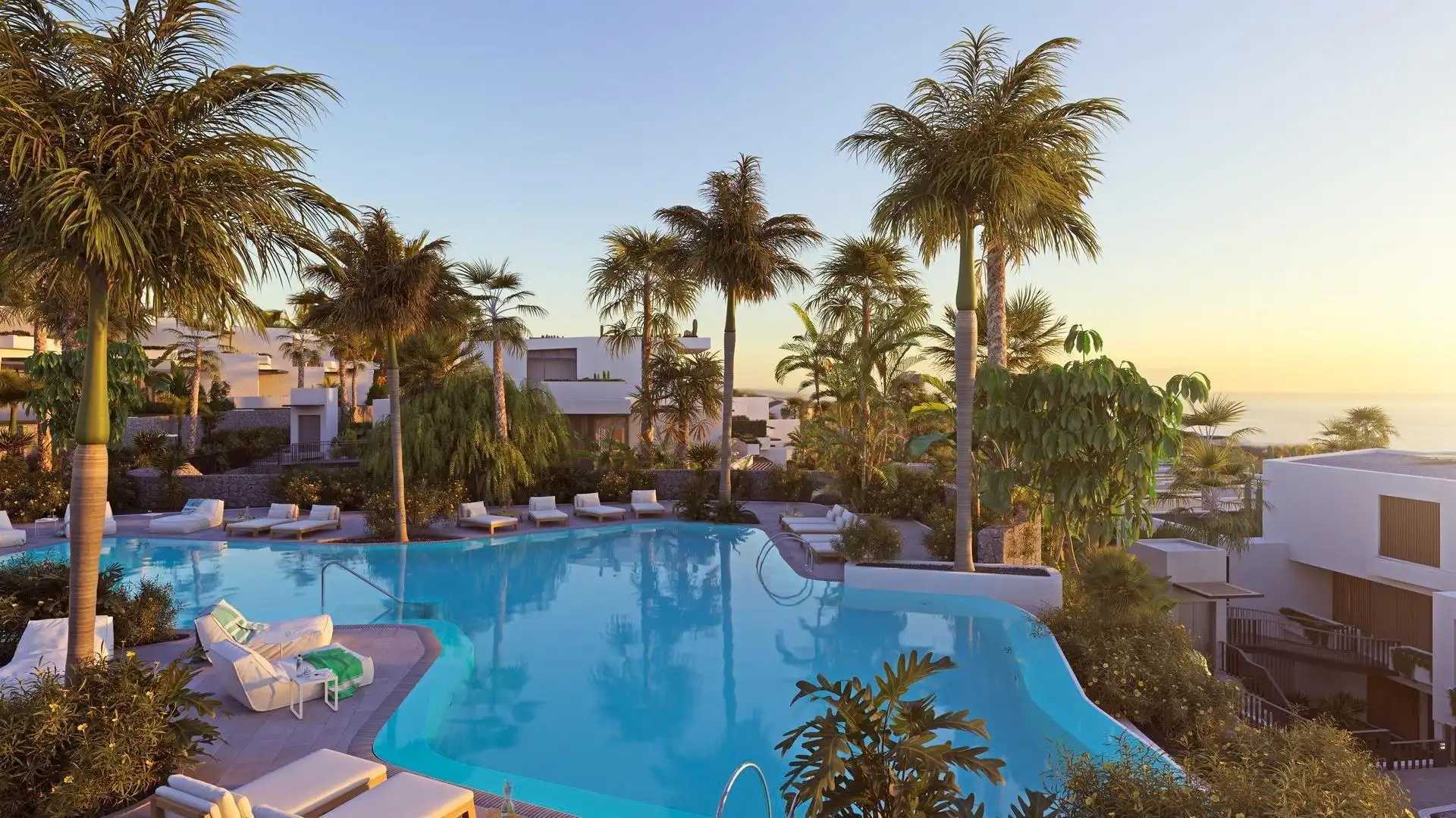 Schwimmbecken von Maisonette zum Verkauf in Guía de Isora mit Klimaanlage, Terrasse und Abstellraum