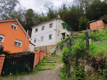 Vista exterior de Casa o xalet en venda en Mieres (Asturias) amb Calefacció, Jardí privat i Balcó