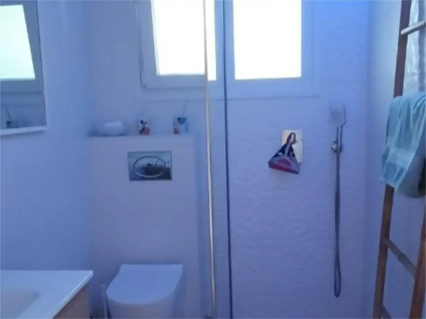 Bany de Apartament de lloguer en Pollença amb Aire condicionat, Jardí privat i Parquet