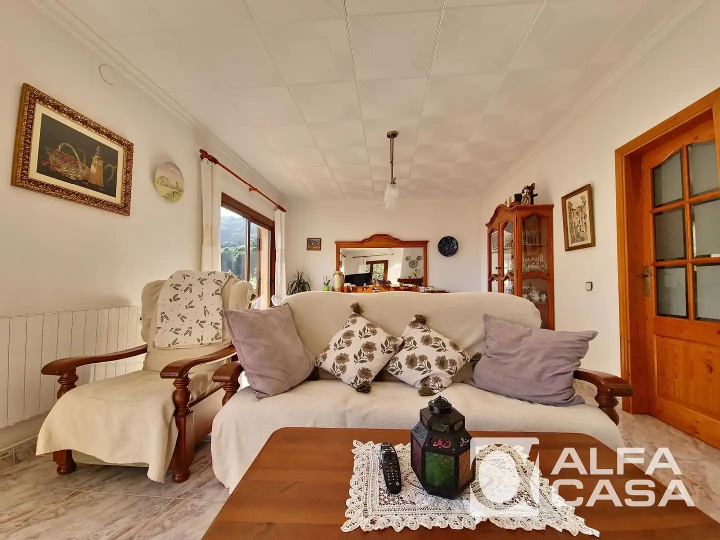 Living room of Houses for sale in Lloret de Mar  with Air Conditioner, Heating and Parquet flooring