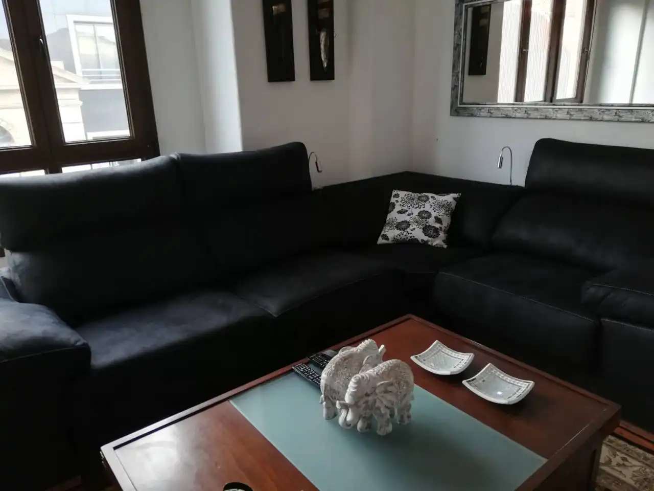 Sala de estar de Piso de alquiler en Vilagarcía de Arousa con Calefacción, Parquet y Amueblado