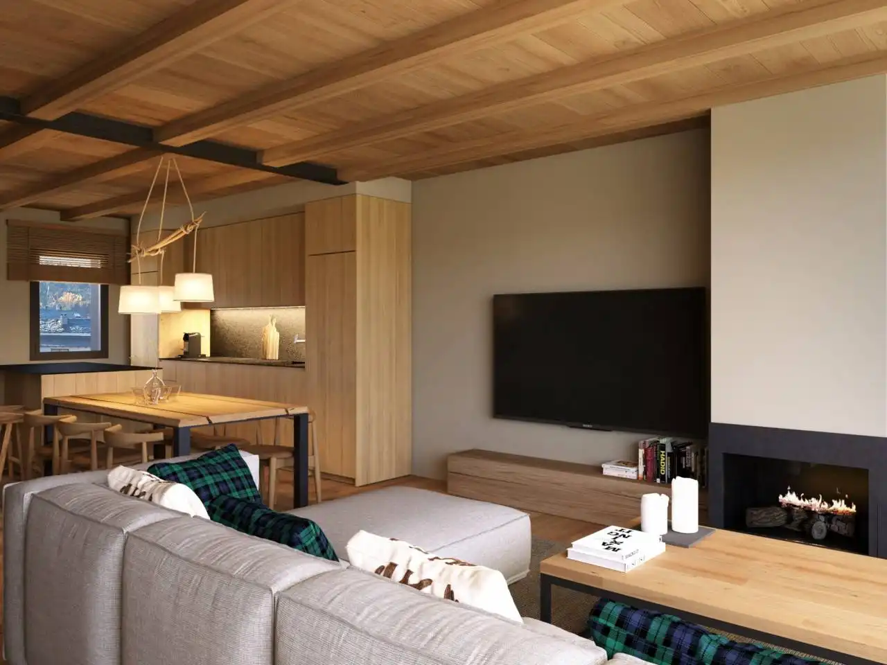 Living room of Duplexes for sale in Puigcerdà  with Heating, Private garden and Community pool
