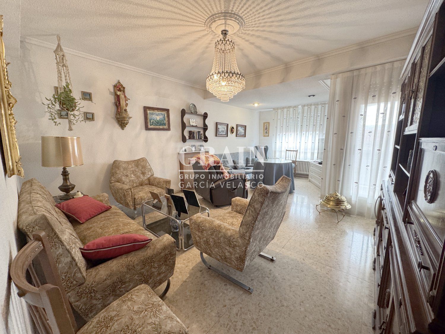 Living room of Flat for sale in  Albacete Capital  with Air Conditioner, Heating and Storage room