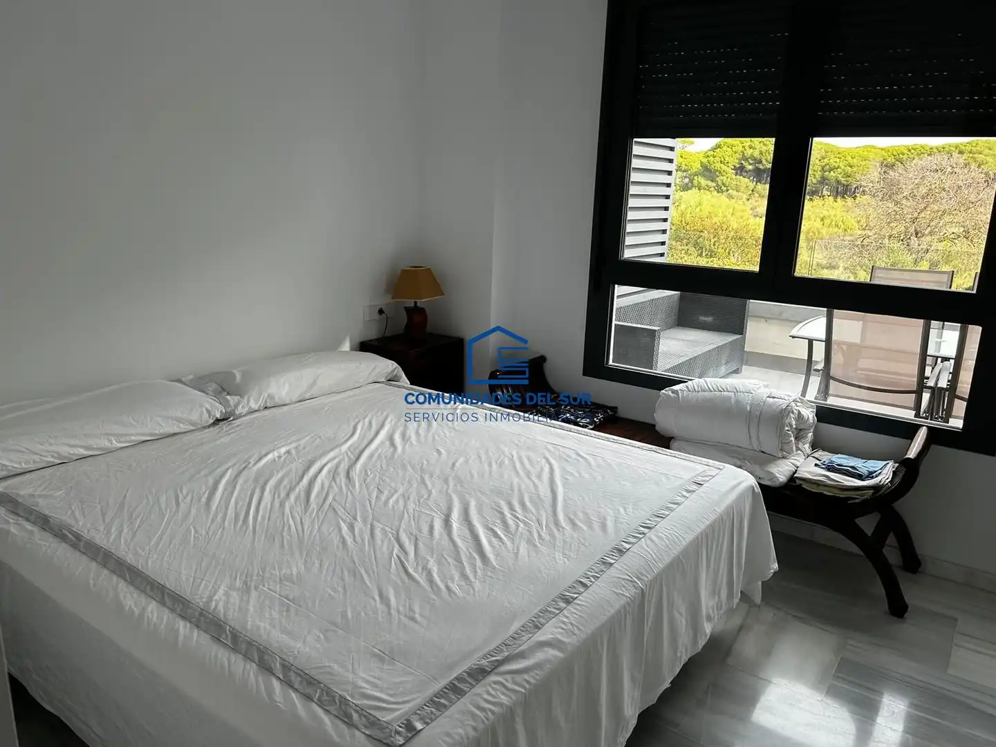 Schlafzimmer von Wohnung zur Miete in El Puerto de Santa María mit Klimaanlage, Privatgarten und Terrasse