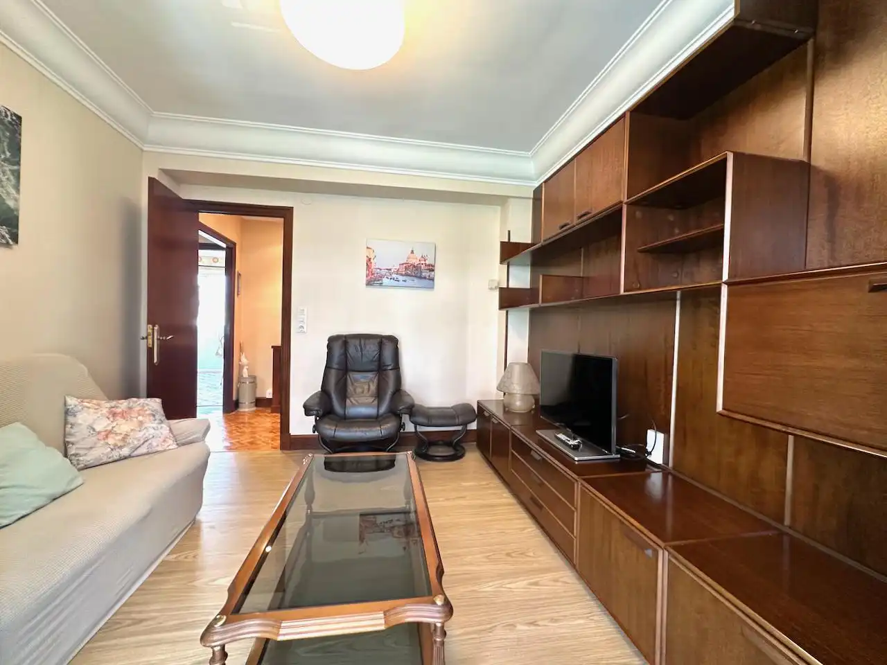 Sala de estar de Piso de alquiler en Donostia - San Sebastián  con Calefacción y Balcón