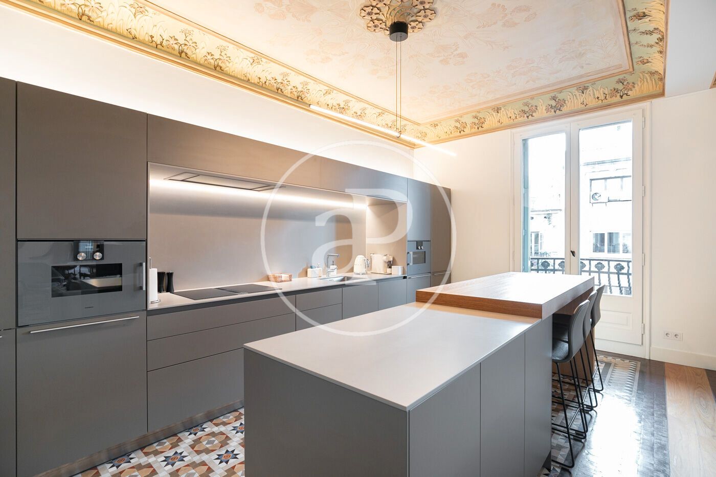 Kitchen of Flat to rent in  Barcelona Capital  with Air Conditioner, Heating and Terrace