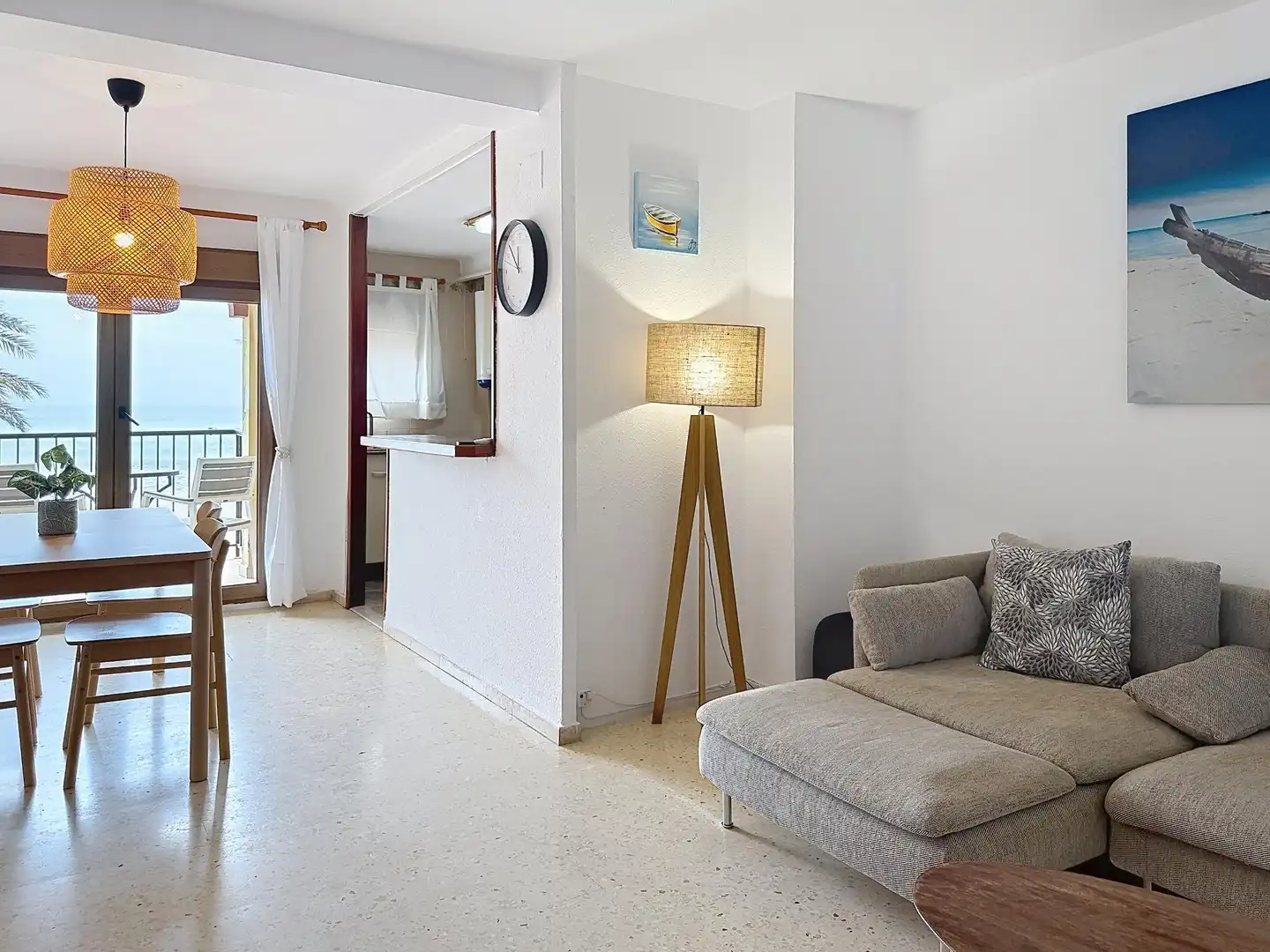 Wohnzimmer von Wohnung zur Miete in Alboraya mit Klimaanlage, Heizung und Terrasse