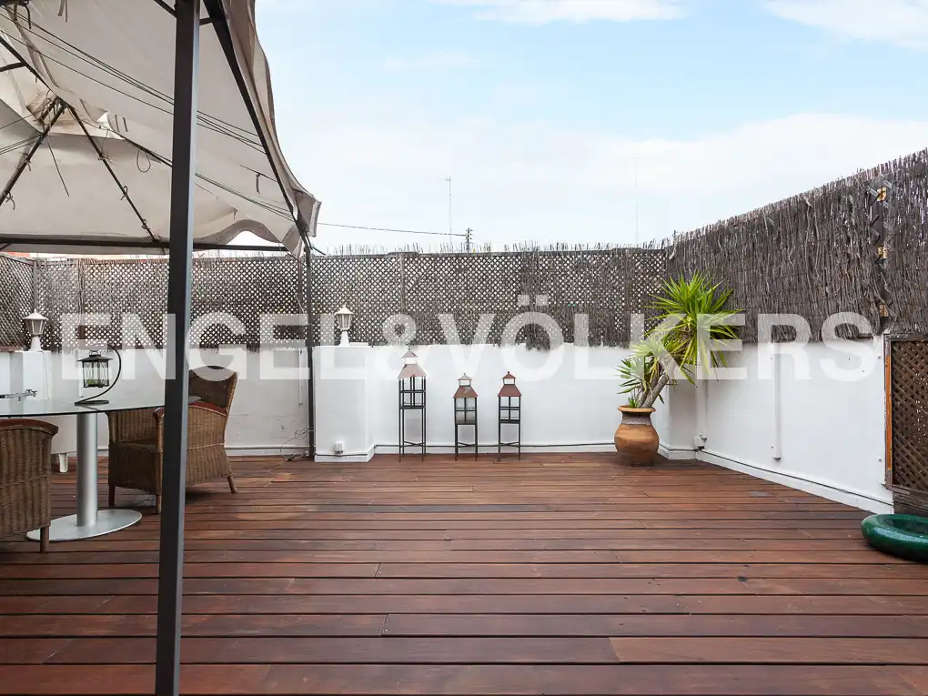 Terraza de Ático de alquiler en Valencia con Aire acondicionado, Calefacción y Parquet
