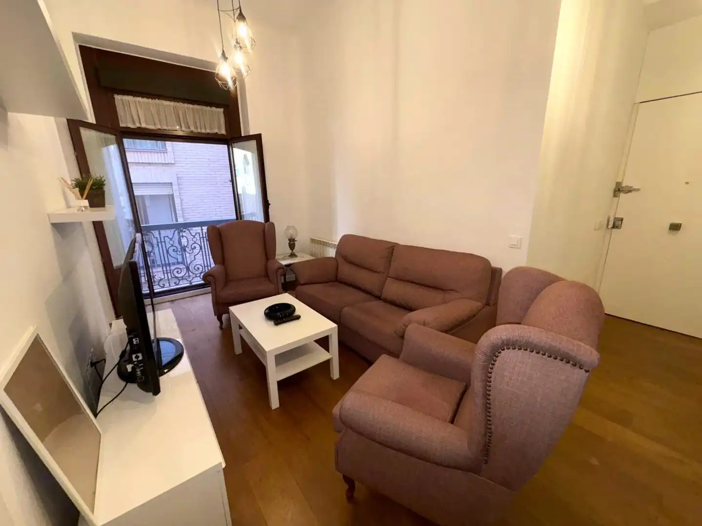 Living room of Flat for rent in Murcia  with Air Conditioner, Heating and Furnished