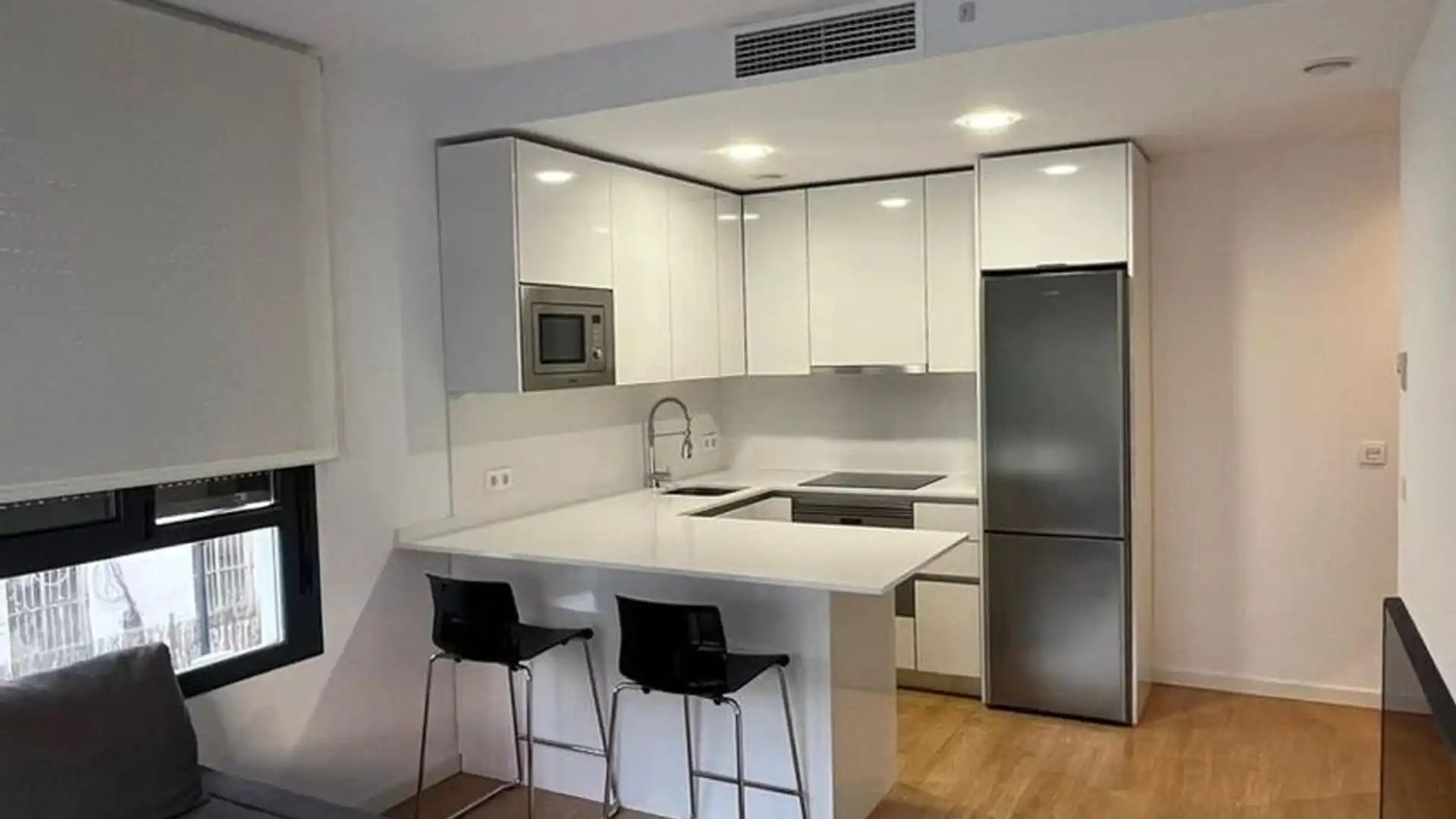 Cocina de Piso de alquiler en  Madrid Capital con Aire acondicionado y Amueblado